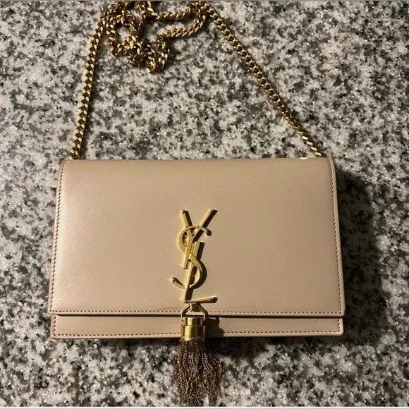Authentic - YSL Kate Small Tassel Dark Beige - Picture 2 of 5